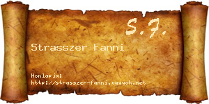 Strasszer Fanni névjegykártya